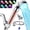 Seven-color light shower set, variant on IMMEKEY Shower Head LED Color Changing 7 Colors, Filter Water Saving Spray Handheld Shower Head with Hose and Base