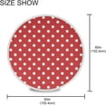 thumbnail image 3 of Coolnut Red and White Polka Dot Tablecloth Durable 60 Inch Round Table Cloth Waterproof Stain Proof Camping Tablecloths for Outdoor Picnic Family Dinner Restaurant House Decor, 3 of 7