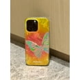 thumbnail image 4 of Bling Glitter Colorful Butterfly Water Ripple Orange Hard Phone Case Compatible with iPhone Case for Women Girls (Orange,iPhone 14 Pro Max), 4 of 5