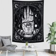 thumbnail image 2 of Tapiz hippie psicodélico geométrico para colgar en la pared, con tarot de adivinación medieval europeo, para dormitorio, sala de estar, decoración para fiestas, 2 of 5