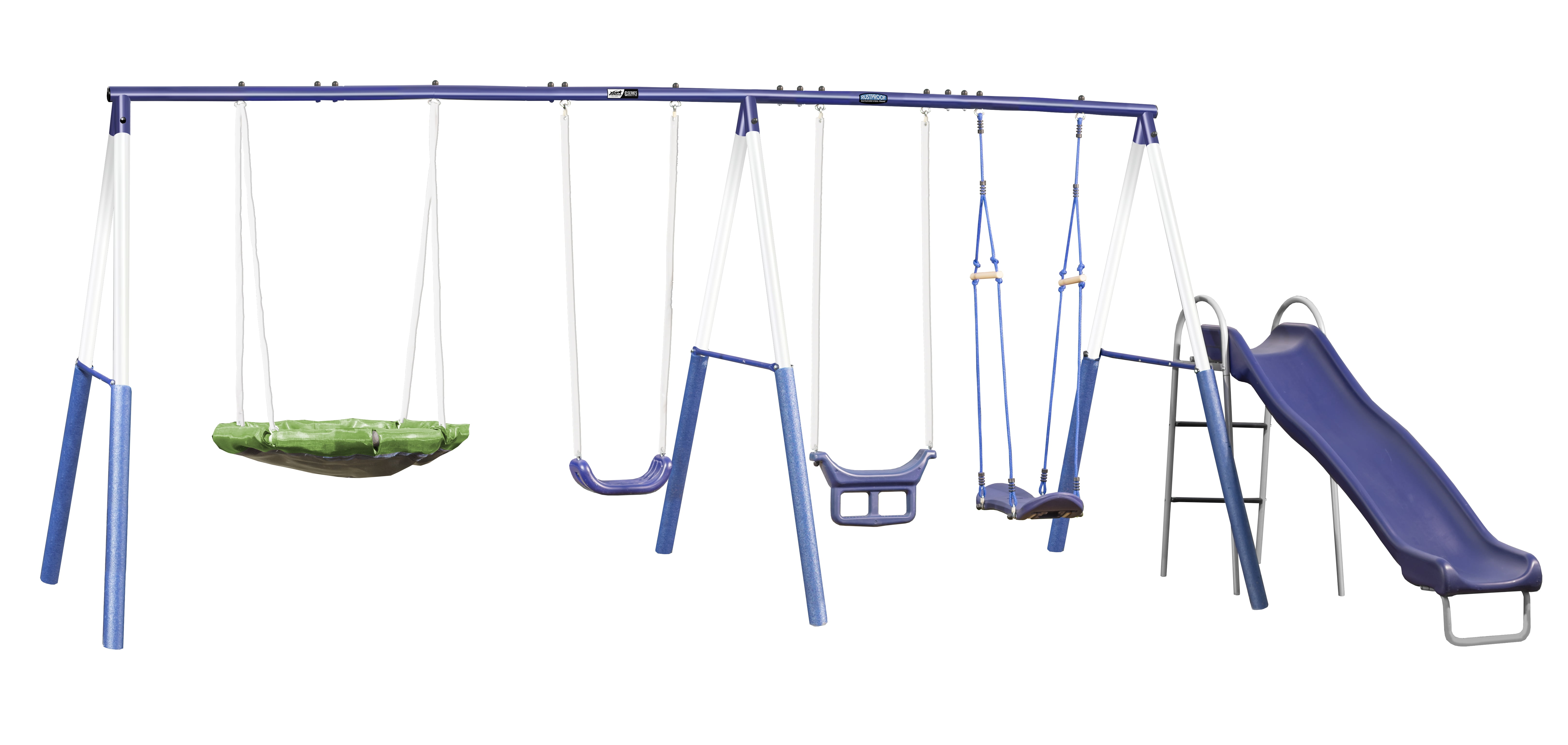 XDP Recreation 76667 Surf N Swing Outdoor Swing Set, Slide, Super Disc, and Surfboard Swing - 1