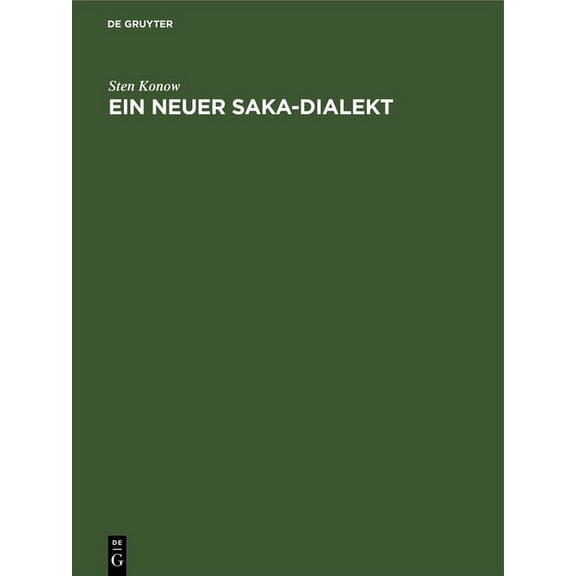 Ein Neuer Saka-Dialekt, (Hardcover)