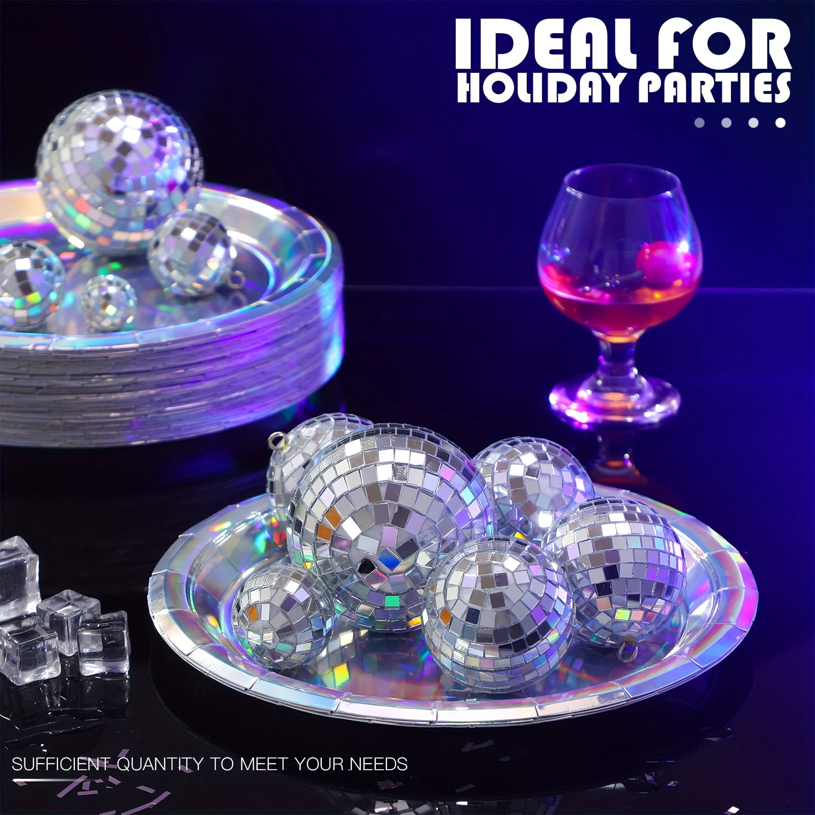 100Pcs Iridescent Disposable Paper Plates, 9" Holographic Round Plates, Premium Disposable Dessert Plates for Appetizers Salads Pizzas for Birthdays Baby Showers Weddings & Disco Party