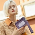 thumbnail image 3 of Portable Waterproof Wristlet Pouch with Clear Card Slot, Solid Color Series, Lightweight Nylon Material, Secure Zipper Closure, for Daily Commuting, Travel Essentials, and Event Tickets, Single Pack,, 3 of 8