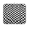 thumbnail image 3 of Iauyy Dish Drying Mat for Kitchen Counter, Super Absorbent & Hanging 16x18 / 18x24 Inch (S/M) Black-and-white Checkered Area, 3 of 8