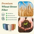 thumbnail image 3 of Plastic Cups Alternatives Unbreakable Drinking Glasses Wheat Straw Cup Sets for Kitchen Camping Party RV Stackable Water Tumblers Dishwasher Freezer & Microwave Safe 6 PCS (12OZ, Multi), 3 of 4