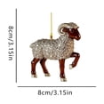 thumbnail image 3 of Dalxymotic Christmas Sheep Ornament, Ram Hanging Pendant Figurine, Rustic Farm Animal Tree Decor Accent, Holiday Decor Gift for Christmas Tree, Home, Mantel, Shelf, Window, Porch, 3 of 6