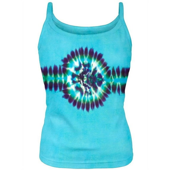 Sky Blue Juniors Tie-Dye Spaghetti Tank Top - Medium