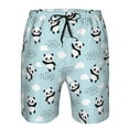 thumbnail image 4 of Kdxio Cute Panda Bear Pattern Mens Casual Shorts - Drawstring Summer Beach Sports Shorts for Men, 4 of 9