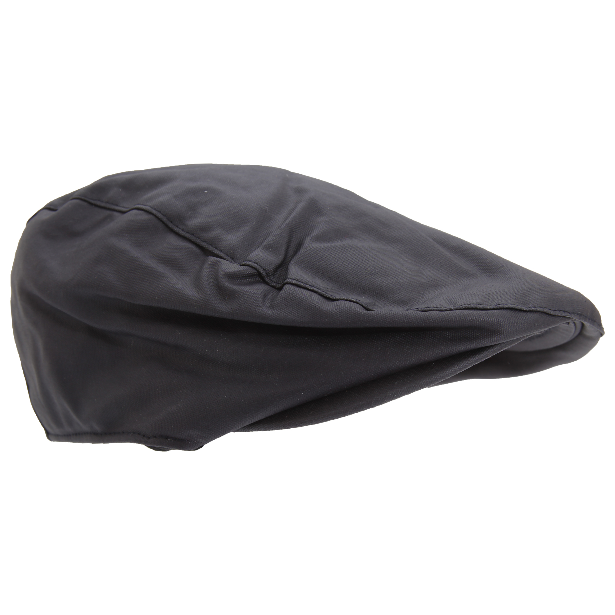 black waxed flat cap