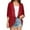Red, variant on Women's Solid Puff Sleeve Kimono Cardigan Loose Chiffon Cover Up Casual Blouse Tops