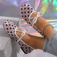 thumbnail image 6 of Wensltd Women Mesh Polka Dot Ballet Flats Wide Width Comfy Casual Shoes for Daily Summer Wear, 6 of 9