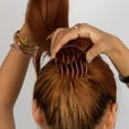 thumbnail image 3 of Easy To Use Accessories Hairpin Women Styling Tool Ponytail Inserts Hair Comb Bun Clip Bouffant Volume Maker COFFEE, 3 of 7