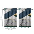 thumbnail image 4 of Marble Modern Geometric Flowers Abstract Kitchen Curtains - Vintage Tier Cafe Curtains for Bathroom Living RV Rod Pocket Window Drapes 36 Inch 2 Panels Set 28"x36" Window Treatment Tiers, 4 of 4