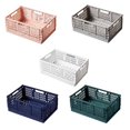 thumbnail image 2 of Folding Storage Box Basket Utility Cosmetic Container Desktop Blue, 2 of 5