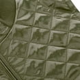 thumbnail image 4 of Bienzoe Women Casual Quilted Sleeveless Light Weight Vest Stretch Rib Green XL, 4 of 8