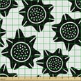 thumbnail image 2 of Abstract Fabric by the Yard, Geometric Style Sunflower Petals Nature Shower Graphic, Decorative Upholstery Fabric for Sofas and Home Accents, Charcoal Grey White by Ambesonne, 2 of 5