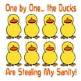 thumbnail image 3 of CafePress - Ducks Stealing My Sanity Women's Light Pajamas - Women's Short Sleeve Print T-Shirt and Pants Light Cotton Pajama Set, 3 of 7