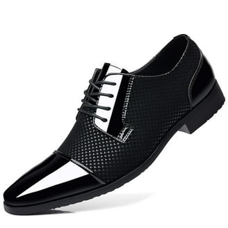 Mens Dress Shoes Formal Business Oxfords Comfortable Office Suit Tuxedo  Patent Leather Shoes Brown 6 - Walmart.com