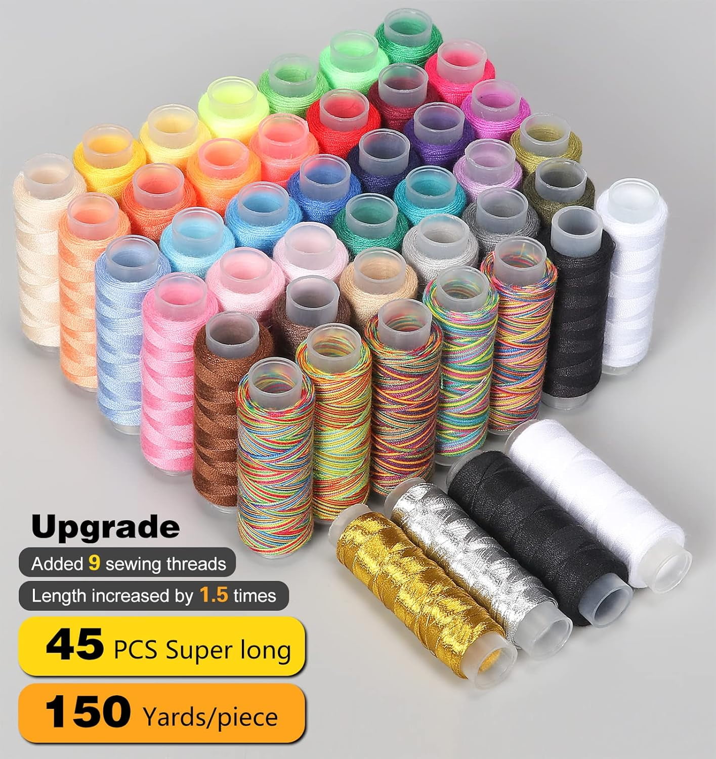 Sherry 251-Piece Deluxe Sewing Kit for Adults - Complete Needle & Thread Set with Travel Case, Machine Bobbins, Buttons & Tools