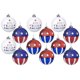 thumbnail image 1 of Decoraciones del 4 de julio Decoraciones del Día de la Independencia Bola colgante Bandera con lentejuelas de estrellas Bola pintada Decoraciones del Día de la Independencia al aire libre, 1 of 5