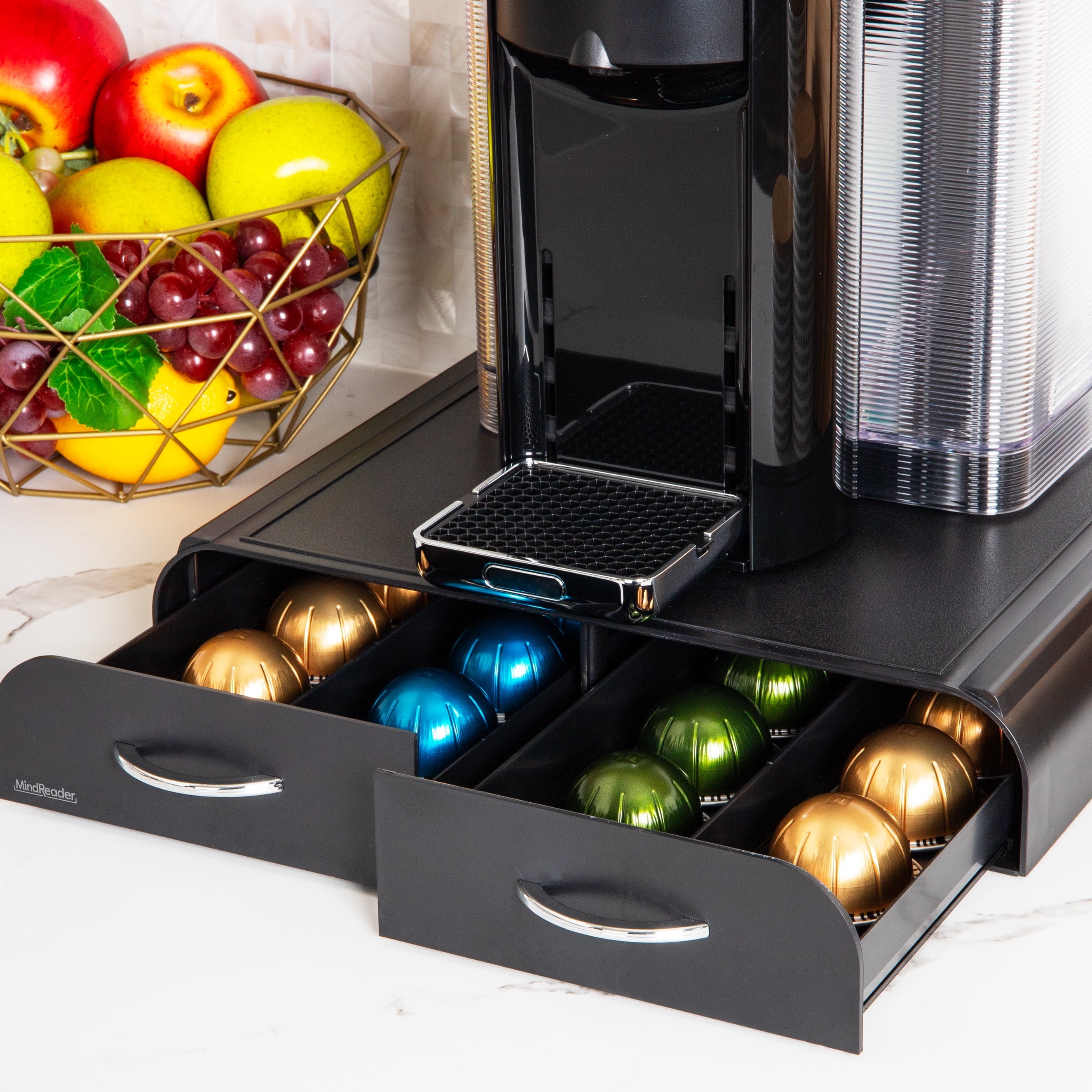 Mind Reader Coffee Pod Organizer, Compatible with 18 Vertuoline