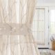 thumbnail image 4 of Cortina Jinchan Transparente Bordada Floral Beige de 183 cm, 4 of 9