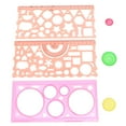 thumbnail image 1 of CIMAXIC 3pcs Creative Drawing Template Ruler Geometric Drawing Tool Party Favor Student Stationery Gift (Random Color),7.87"X3.94"X0.04", 1 of 4