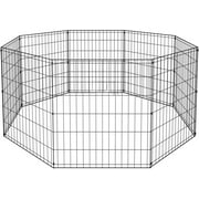 Bestpet Pet Playpen Exercise Cage, 8 panel, 30", Black