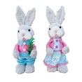 thumbnail image 2 of Rabbit Decorations Rabbits Bunny Animal Model 2pcs Easter Theme Party Supplies Ornaments 23cm/9in, 2 of 6