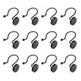 thumbnail image 3 of Better Homes & Gardens Matte Black Button Rustproof Shower Curtain Hooks, 12pc, 3 of 6