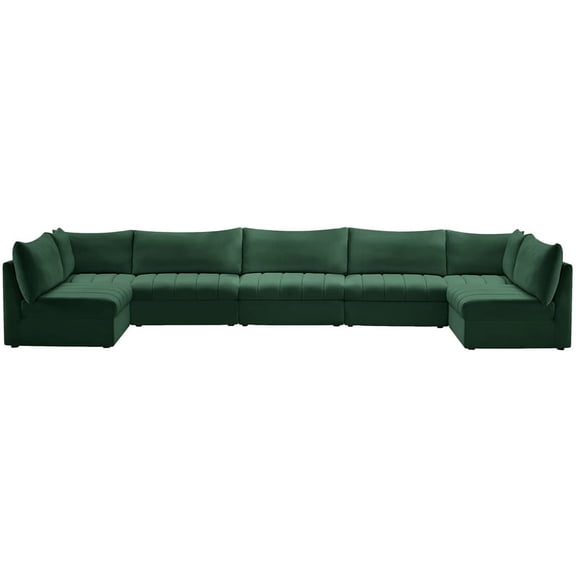 Meridian Furniture Jacob Green Velvet Modular Sectional