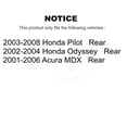 thumbnail image 2 of SIM Rear Semi-Metallic Disc Brake Pads SIM-865 for Car Honda Pilot Acura MDX Odyssey, 2 of 8