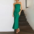 thumbnail image 7 of Aloohaidyvio Dresses for Women No Boundaries Womens 2025 Summer Strapless Satin Tube Bodycon Backless Wedding Guest Maxi Dress, 7 of 7