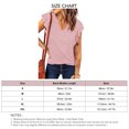 thumbnail image 4 of Blusa casual para mujer,Blusa de verano para mujer Camisa con cuello en V para mujer Blusa con manga casquillo Estándares líderes en la industria, 4 of 4