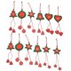 thumbnail image 1 of 12 Unids Lindo Navidad Nonwovens Colgante Estrella Corazones Campanas Formas De Árbol Colgantes Surtido Árbol De Navidad Decoración Colgante Yuyangstore Ornamento de Navidad, 1 of 8