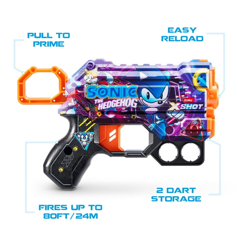 XSHOT Skins Sonic Menace Dart Blaster - 5 Assorted Sonic Designs