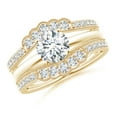 thumbnail image 4 of ANGARA Natural 0.07 Ct. Diamond Fashion Ring in 14K Yellow Gold for Women (Ring Size: 5.5), 4 of 11