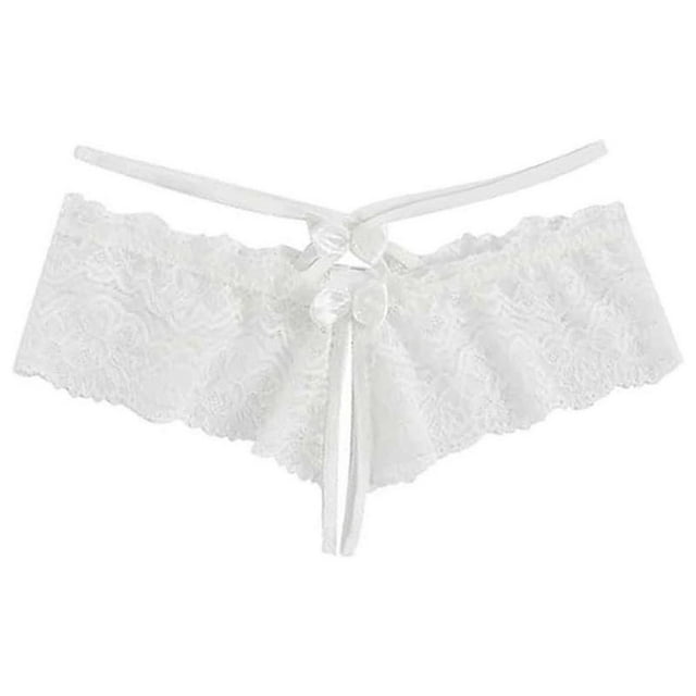 FAIWAD String pour Femme en Dentelle Crochet Respirant Culotte à Bretelles Croisées Extensible