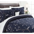 thumbnail image 2 of Chanasya Ultra Soft Sakura Tree 2-Piece Reversible Bedding Twin Duvet Cover Set - Luxurious Brushed Microfiber Comforter Cover - Zipper Closure (1 Duvet Cover & 1 Pillowcase ) Indigo - Twin, 2 of 3