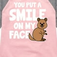 thumbnail image 3 of Instant Message - You Put A Smile On My Face - Toddler & Youth Girls Raglan Graphic T-Shirt, 3 of 6