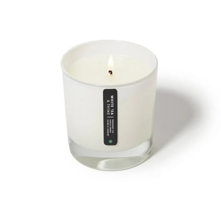 ScentAir Scented Aromatherapy Soy Candle, 50 Hour Burn Time, 7oz. Luxury Glass Jar Candle - White Tea & Thyme