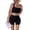 A1 Black, variant on Women 2 Piece Workout Sets Seamless Ribbed Crop Tank High Waist Shorts Yoga Outfits Yoga Outfit Biker Shorts Leggings Sports Bra Gym Fitness Clothes Tracksuit Gym Active Wear Outfits Brown