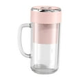 thumbnail image 4 of Licuadora eléctrica de tamaño personal, práctica y práctica para el hogar, picnic y cocina. Rosa, 4 of 9