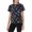 Psychedelic Neon, variant on Women's All-Over Print Watercolor Blue Yellow T-Shirt Short Sleeve Crewneck Casual Summer Tee Tops