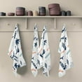 thumbnail image 2 of Doodles Summer Surfboards Tea Towels Set of 6 Palm Tree Shark Kitchen Dish Cloth with Hanging Loop, 18"x28"Lint-Free Absorbent Towel for Kitchen Drying Wiping and Cleaning, 2 of 7