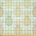 thumbnail image 2 of Ambesonne Pineapple Fabric by the Yard Microfiber, Repetitive Exotic Fruits, 1 Yard, Khaki Burnt Sienna, 2 of 2