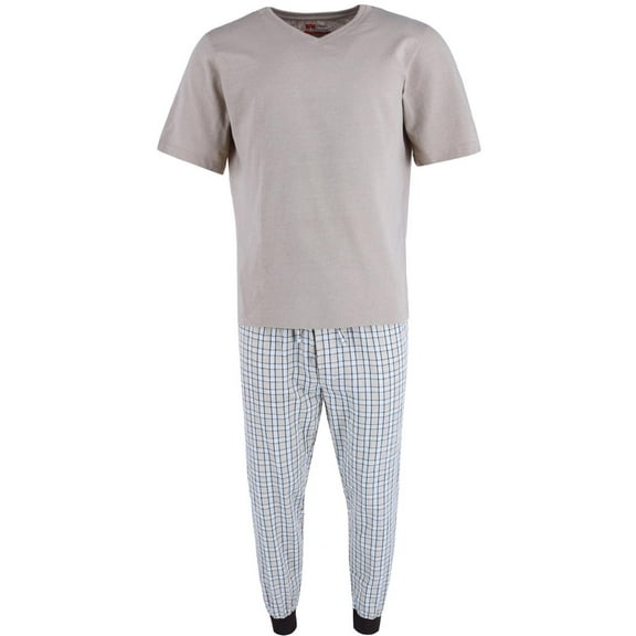 Ten West Apparel V-Neck Top With Plaid Jogger Lounge Set (Men)