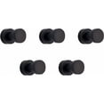 thumbnail image 1 of Matte Black Bathroom Hooks, Hand Crafted Solid Brass Robe Hooks, 5 Packs, Space Saving, Easy Install for Living Room, Kitchen, Bedroom, Bathroom - Waterproof, Rust Proof, 1 of 5