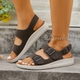 thumbnail image 6 of Xucatan Women's One Strap Buckle Sandals, Adjustable Flat Beach Footwear, Ergonomic Soft Sole Plus Size Shoes for All Day Comfort Gift, 6 of 9